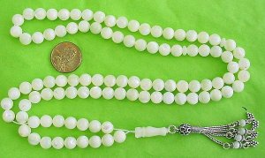 Islamic Prayer Beads 99 ROUND MOTHER OF PEARL Tesbihci