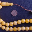 PRAYER WORRY BEADS KOMBOLOI YELLOW AMBER RESIN