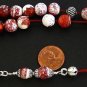 GREEK KOMBOLOI FIRE CRACKLED AGATE & STERLING