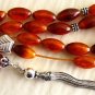 GREEK KOMBOLOI DARK HONEY BALTIC AMBER & STERLING