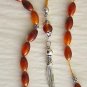 GREEK KOMBOLOI DARK HONEY BALTIC AMBER & STERLING