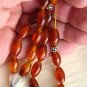 GREEK KOMBOLOI DARK HONEY BALTIC AMBER & STERLING
