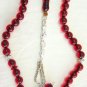 WORRY PRAYER BEADS ROUND TRANSPARENT RED