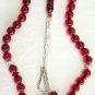 WORRY PRAYER BEADS ROUND TRANSPARENT RED