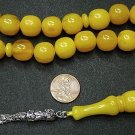 PRAYER BEADS SUBHA KOMBOLOI YELLOW  AMBER RESIN