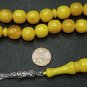 PRAYER BEADS SUBHA KOMBOLOI YELLOW  AMBER RESIN