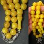 PRAYER BEADS SUBHA KOMBOLOI YELLOW AMBER RESIN