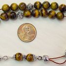 TIGER EYE STERLING GREEK KOMBOLOI WORRY BEADS