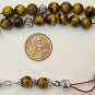 TIGER EYE STERLING GREEK KOMBOLOI WORRY BEADS