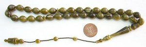 PRAYER BEADS SANDALOUS TURKISH AMBER SUFI STYLE CARVING