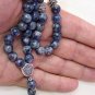 GREEK KOMBOLOI WORRY BEADS DENIM LAPIS & STERLING