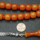 PRAYER BEADS TASBIH KOMBOLOI LIGHT FATURAN ORANGE RESIN