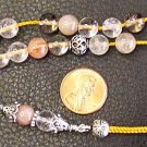 GREEK KOMBOLOI STERLING & RUTILATED QUARTZ  by Tesbihci