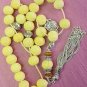GREEK KOMBOLOI STERLING AND ANTIQUE BONE WORRY BEADS