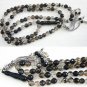 ISLAMIC PRAYER BEAD 99 BLACK MATRIX QUARTZ & STERLING