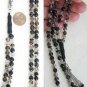 ISLAMIC PRAYER BEAD 99 BLACK MATRIX QUARTZ & STERLING