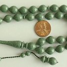 PRAYER BEADS ISLAM MARBLED GREEN GALALITH-Tesbihci