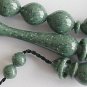 PRAYER BEADS ISLAM MARBLED GREEN GALALITH-Tesbihci