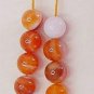 BEGLERI (mini komboloi) BANDED AGATE AND STERLING 7