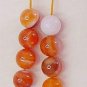 BEGLERI (mini komboloi) BANDED AGATE AND STERLING 7