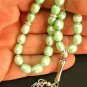 PRAYER BEADS KOMBOLOI TASBIH SOFT GREEN PEARLS STERLING