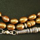 PRAYER BEADS KOMBOLOI SUBHA BRONZE COL. PEARLS STERLING