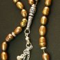 PRAYER BEADS KOMBOLOI SUBHA BRONZE COL. PEARLS STERLING