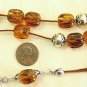GREEK KOMBOLOI VINTAGE CARVED AMBER  BEADS RRR