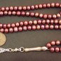 ISLAMIC PRAYER BEADS  99 DUSTY ROSE PEARLS & STERLING