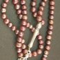 ISLAMIC PRAYER BEADS  99 DUSTY ROSE PEARLS & STERLING