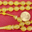 ISLAMIC PRAYER BEADS TURKISH YELLOW AMBER