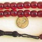 PRAYER WORRY BEADS KOMBOLOI FIRE RED BARREL FATURAN