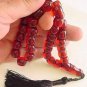 PRAYER WORRY BEADS KOMBOLOI FIRE RED BARREL FATURAN