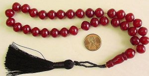 ISLAMIC PRAYER BEADS DARK AMBER SHALGAMY FATURAN