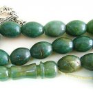 PRAYER WORRY BEADS KOMBOLOI OVAL AFRICAN JADE +STERLING