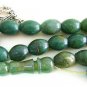 PRAYER WORRY BEADS KOMBOLOI OVAL AFRICAN JADE +STERLING
