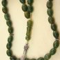 PRAYER WORRY BEADS KOMBOLOI OVAL AFRICAN JADE +STERLING
