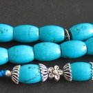PRAYER BEADS KOMBOLOI SQUARE BARREL TURQUOISE STERLING