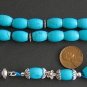 PRAYER BEADS KOMBOLOI SQUARE BARREL TURQUOISE STERLING