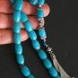 PRAYER BEADS KOMBOLOI SQUARE BARREL TURQUOISE STERLING