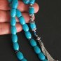 PRAYER BEADS KOMBOLOI SQUARE BARREL TURQUOISE STERLING