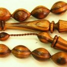 PRAYER BEADS TASBIH SUBHA  LIGHT ZEBRANO SUFI STYLE