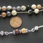 GREEK KOMBOLOI WORRY BEADS PICASSO JASPER AND  STERLING