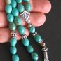 GREEK KOMBOLOI TEAL & GOLD MATRIX TURQUOISE & STERLING