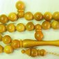 PRAYER BEADS DARK TAGUA NUT VEGETAL SUBSTITUTE TO IVORY