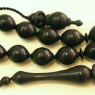 PRAYER BEADS TASBIH SUBHA  KOMBOLOI EBONY 33 OVAL