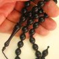 PRAYER BEADS TASBIH SUBHA  KOMBOLOI EBONY 33 OVAL
