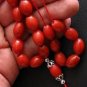 GREEK KOMBOLOI RED MARBLE & STERLING