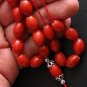 GREEK KOMBOLOI RED MARBLE & STERLING