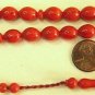 PRAYER BEADS TOMATO RESIN OTTOMAN CARVE 33 BEADS